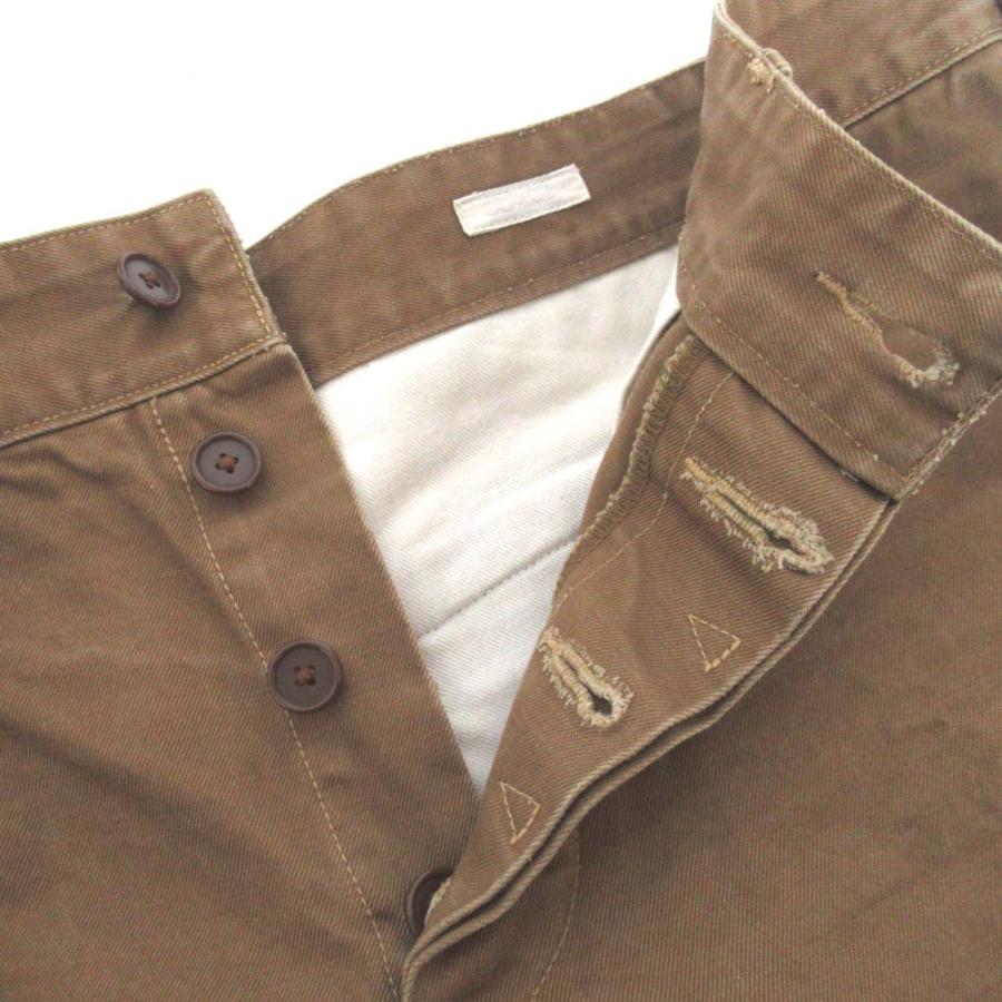 COMOLI（コモリ） 美品 ボタンフライ コットンチノ ベルテッドパンツ