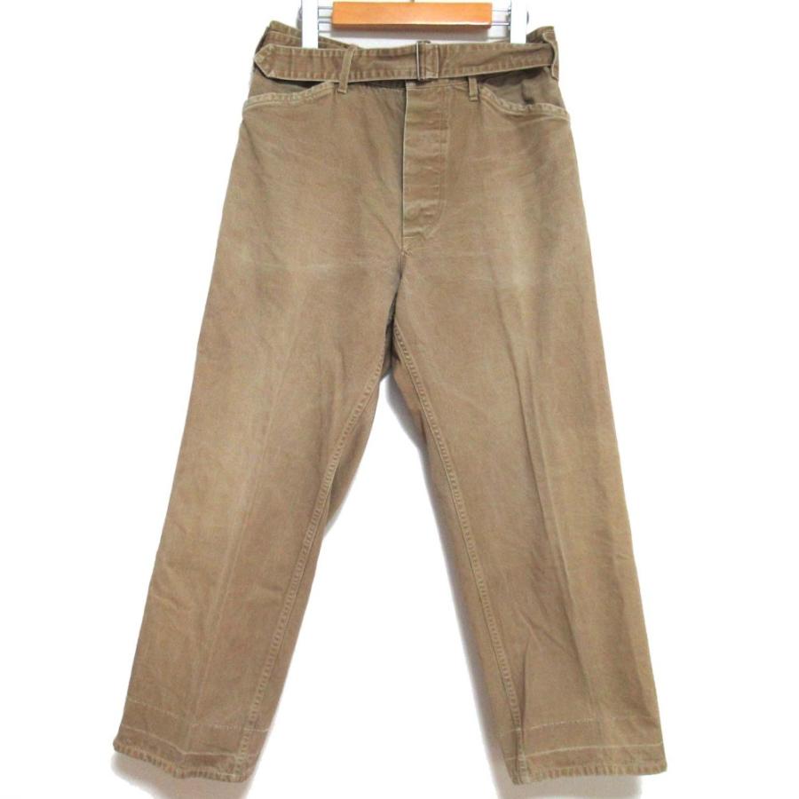 comoli ベルテッドチノ ベージュ comoli コモリ ベルテッドチノパンツ