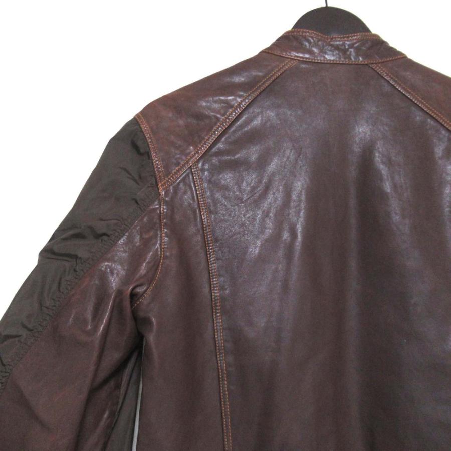 ZEGNA（ゼニア） 美品 Z Zegna レザー×ナイロン ジップアップ