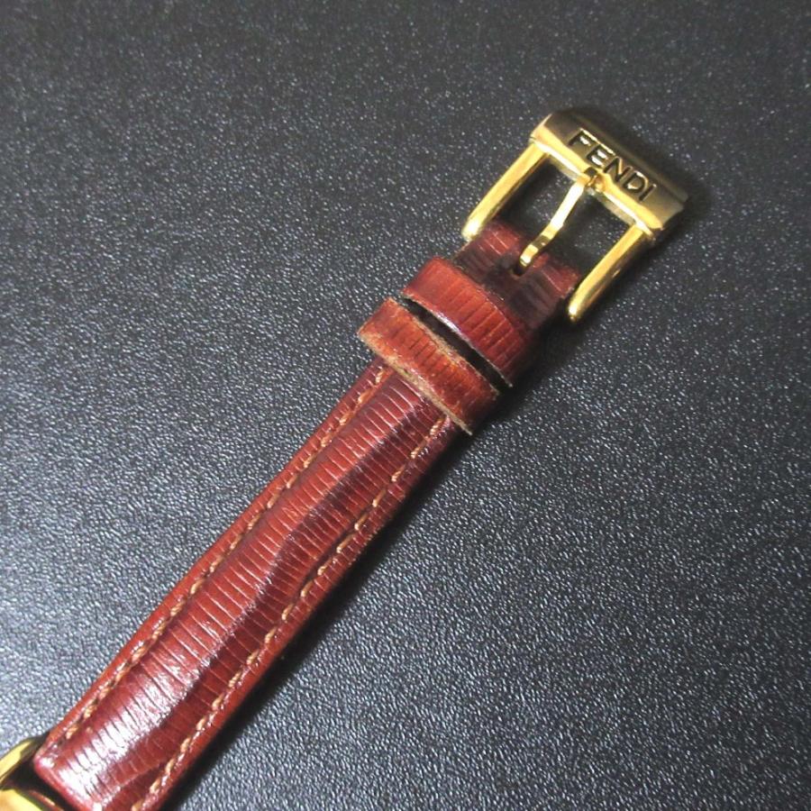 FENDI（フェンディ） 美品 ジャンク品 クォーツ 2針式 レザーベルト