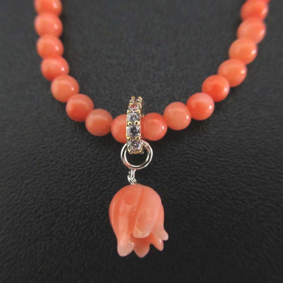 【新品未使用】珊瑚礁　ネックレス K18金具　珊瑚　コーラル　上品です✨ 新品未使用】珊瑚礁ネックレス K18金具珊瑚コーラルとても上品です✨