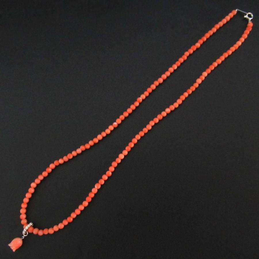 【新品未使用】珊瑚礁　ネックレス K18金具　珊瑚　コーラル　上品です✨ K18(18金) 珊瑚(サンゴ)ネックレスの買取実績 | 買取専門店さすがや