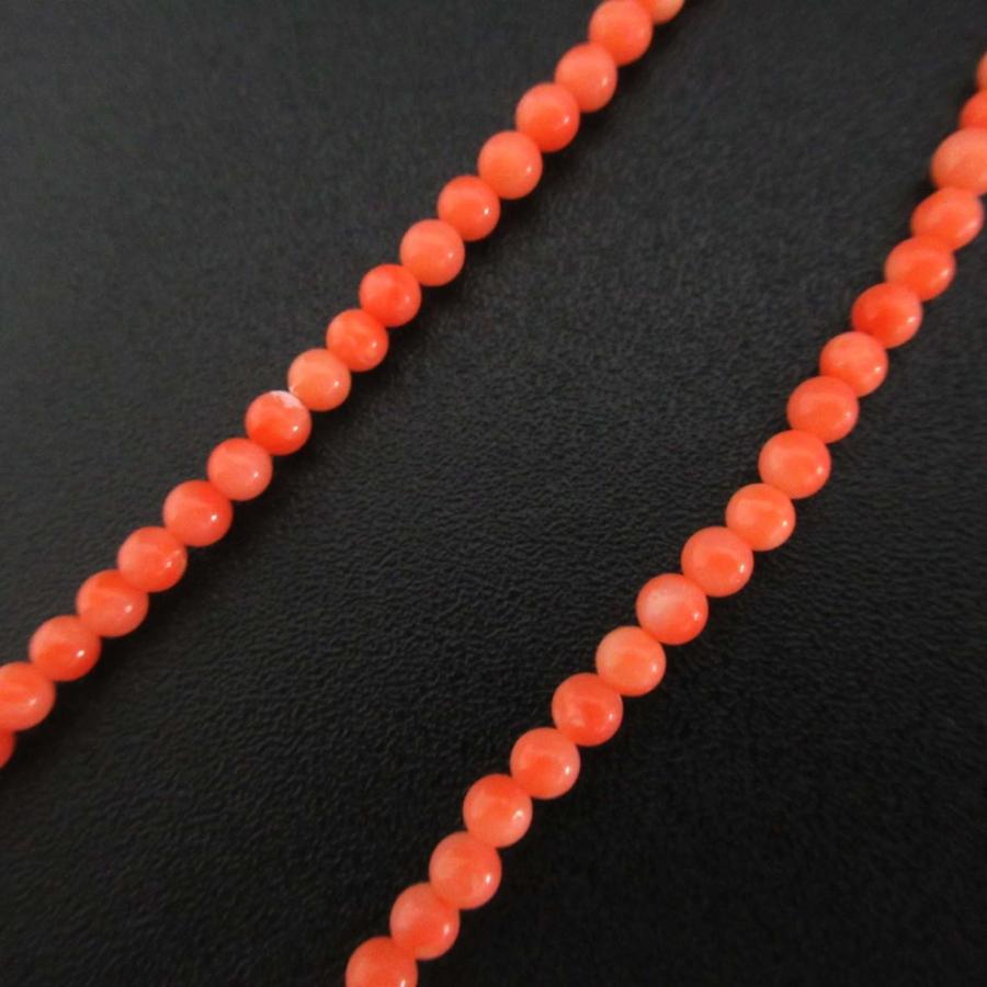 美品 ノーブランド K18トップ K14WG金具 コーラル 珊瑚