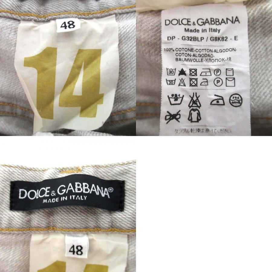 DOLCE&GABBANAメタルプレートデニム　サイズ48 Lサイズ DOLCE&GABBANA（ドルチェ & ガッバーナ） 良品 14 ダメージ加工
