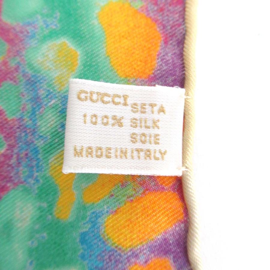GUCCI（グッチ） 美品 シルク100% 昆虫柄 総柄 大判 スカーフ マルチ