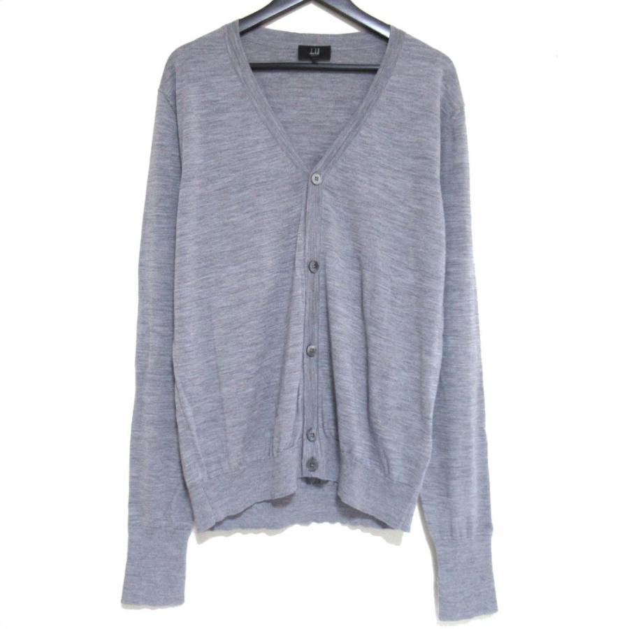 dunhill（ダンヒル） 美品 ウール 長袖 Vネック ニットカーディガン XL