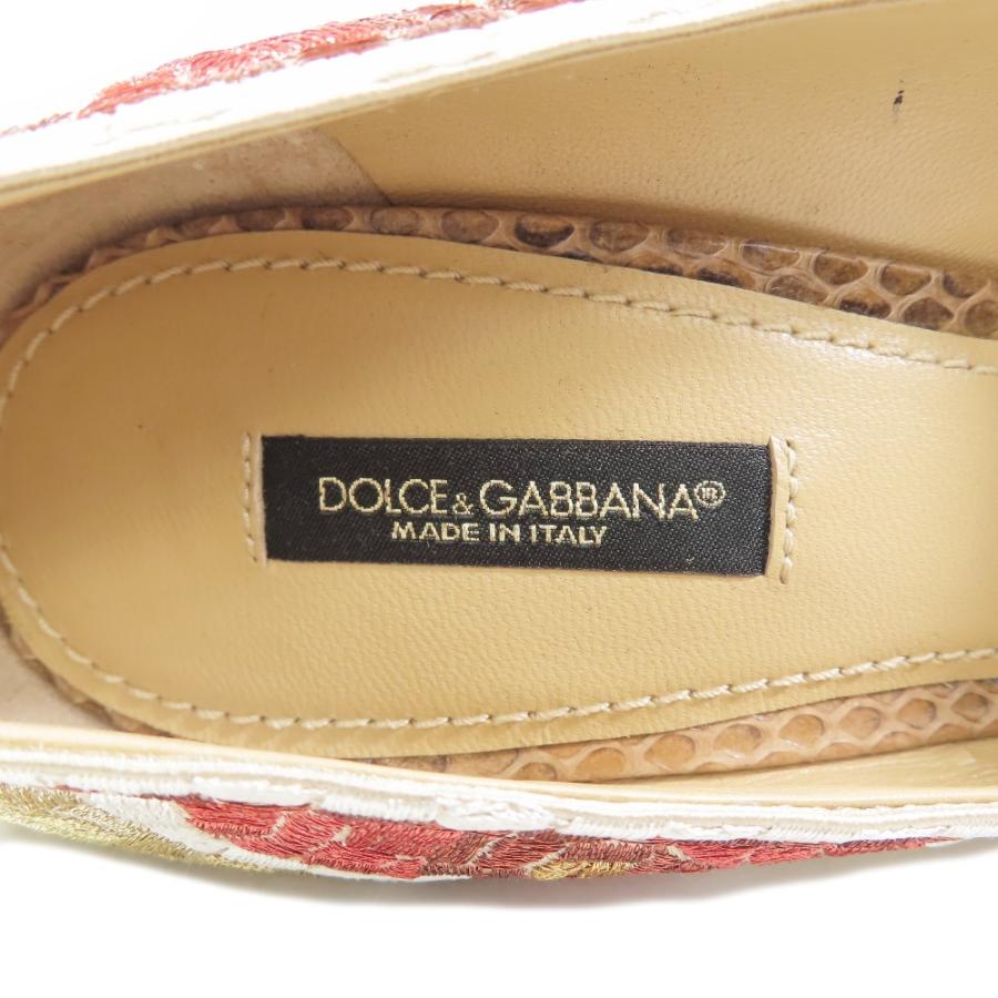 極美品✨　DOLCE&GABBANA パンプス　ポインテッド　刺繍　37 1/2 極美品✨ DOLCE&GABBANA パンプス ポインテッド 刺繍 37 1/2