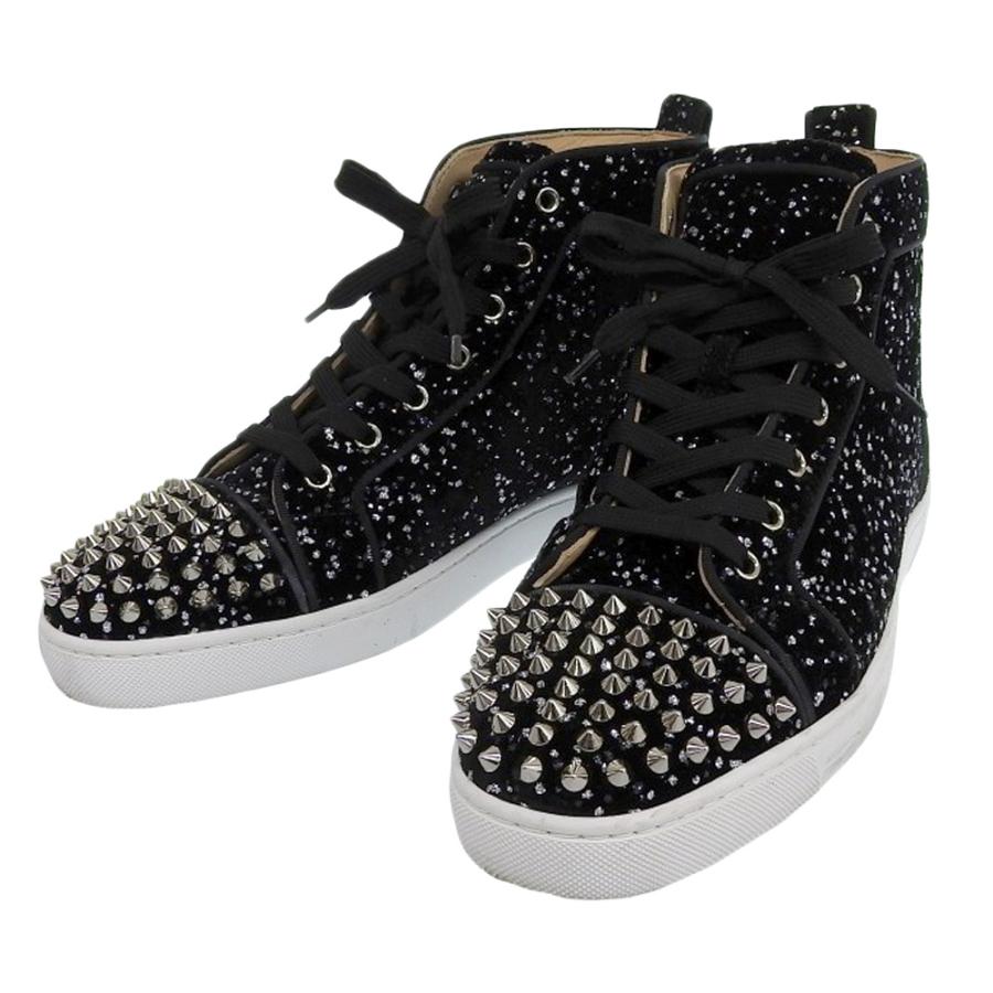 【美品】クリスチャンルブタン　ルイス　グリッター　ハイカット　スニーカー Christian Louboutin 美品 クリスチャンルブタン ルイス