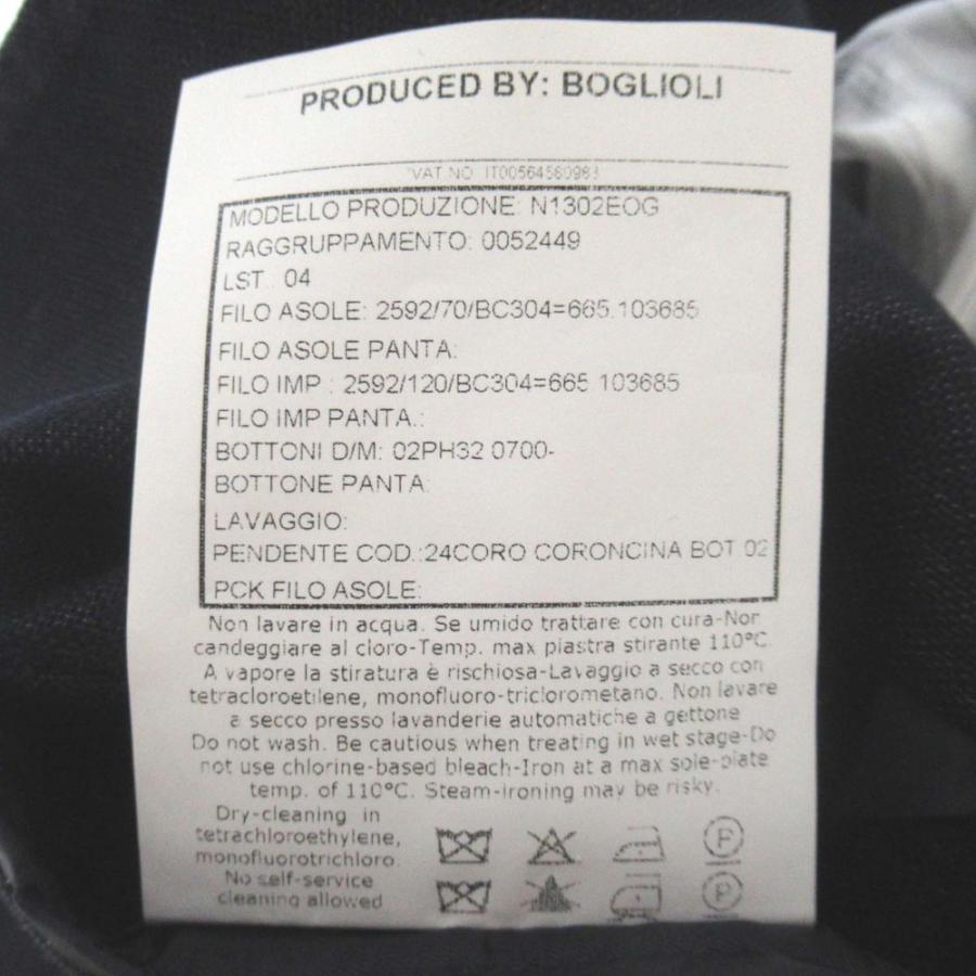 【名作】ボリオリ　K-JACKET テーラードジャケット　段返り3B 紺×茶44 名作】ボリオリ K-JACKET テーラードジャケット 段返り3B 紺×茶