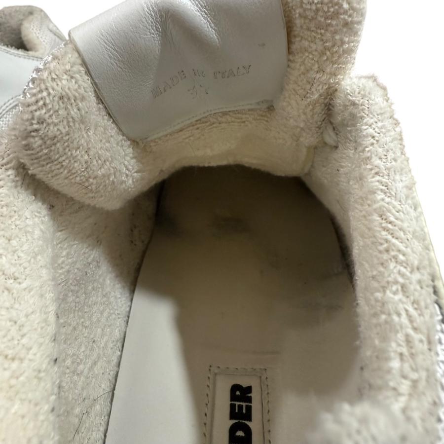 JIL SANDER （ジルサンダー）BASKET LO ホワイト スニーカー JIL SANDER 良品 ジルサンダー BASKET LO 裏地パイル レザー