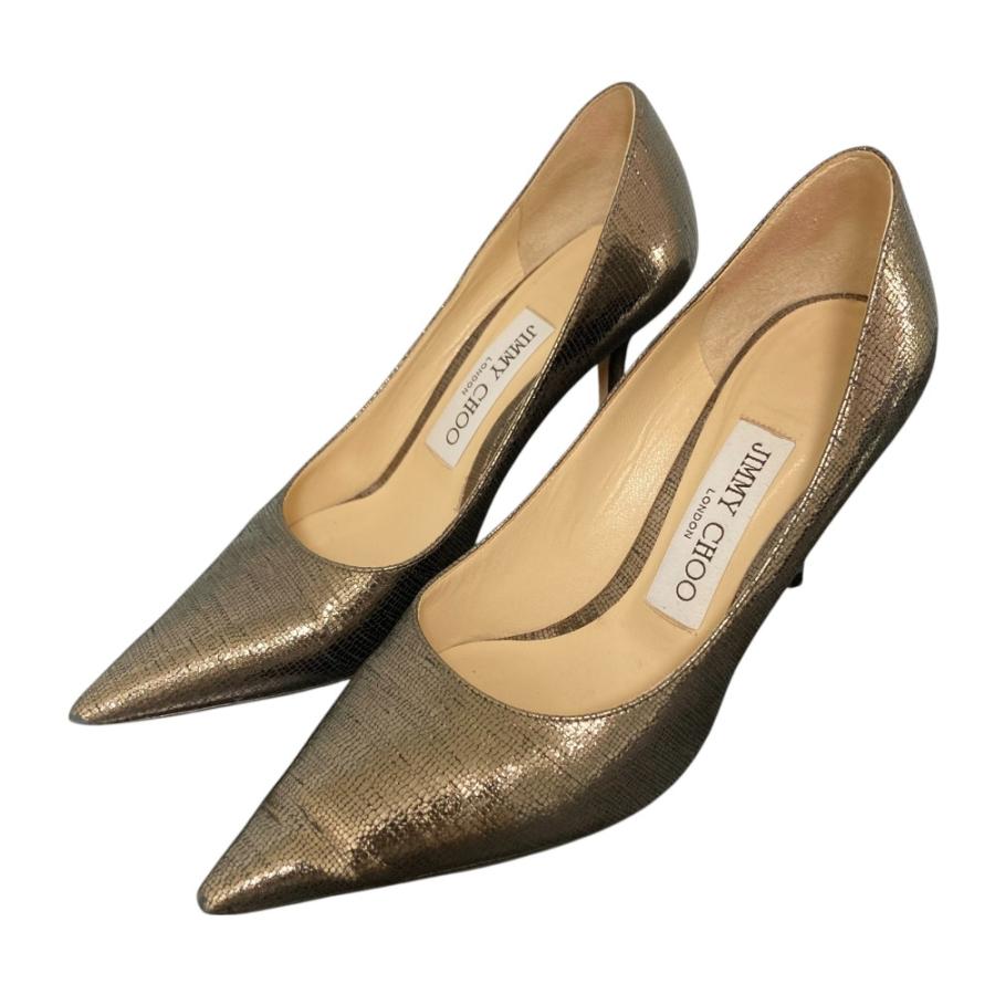 JIMMY CHOO（ジミーチュウ） 美品 ポインテッドトゥ ピンヒール ラメ