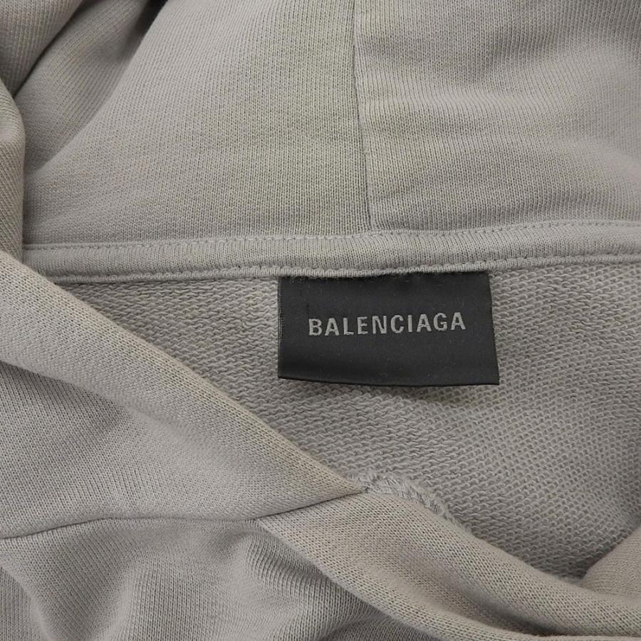 良品 BALENCIAGA バレンシアガ 2022年製 オーバーサイズ プルオーバー スウェットパーカー XXS グレー メンズ 古着 中古_7