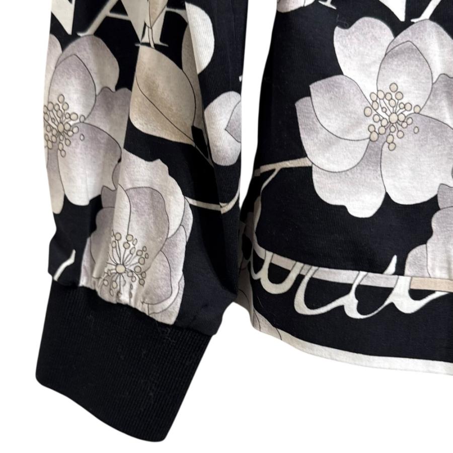 美品✨レオナール フラワープリント 長袖カットソー L 大きいサイズ LEONARD - LEONARD レオナール フラワープリント ウール シルク