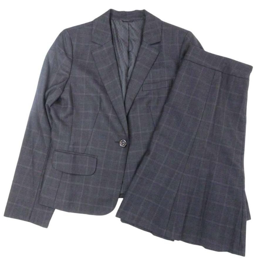 美品 バーバリーブルーレーベル スカートスーツセットアップ チェック 黒 美品 バーバリーブルーレーベル スカートスーツ セットアップ 裏地