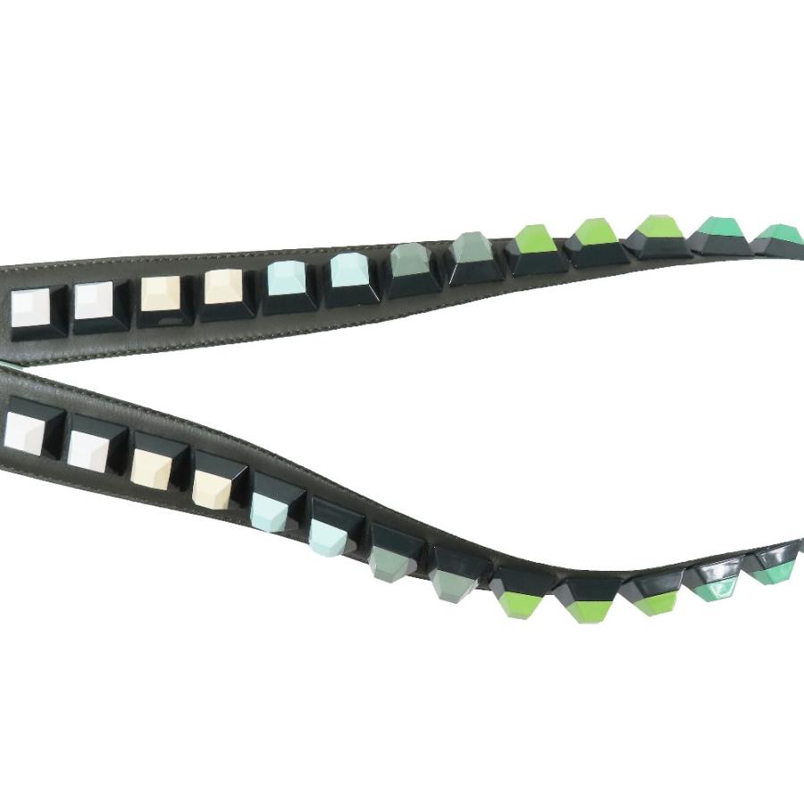 未使用 FENDI フェンディ ロックスタッズ ストラップユー レザー  