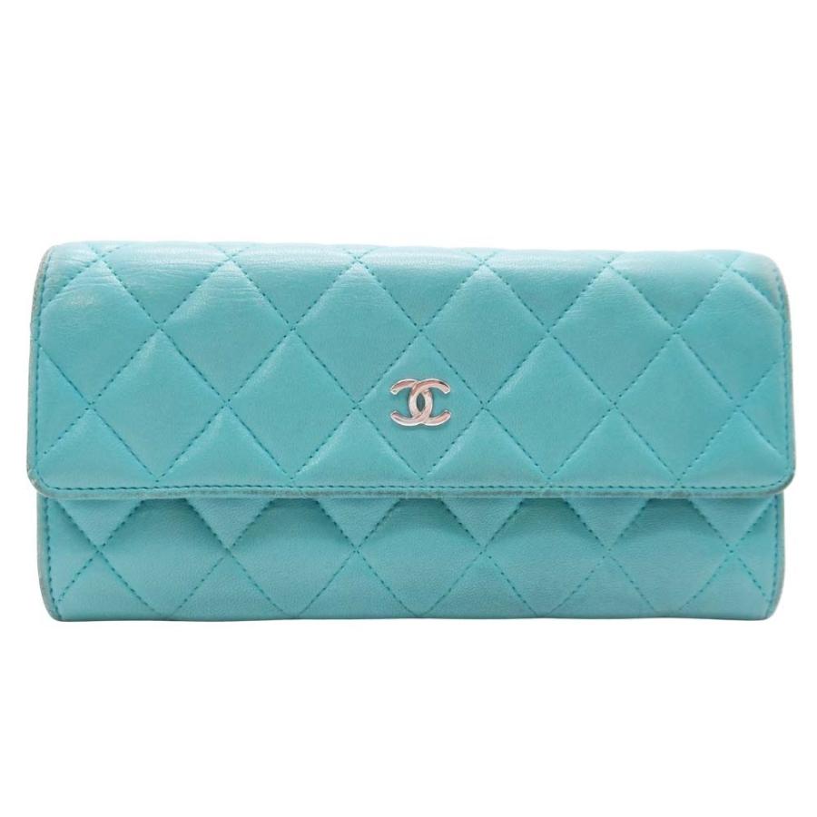 CHANEL 良品 シャネル ココマーク マトラッセ 長財布 フラップ ロング  