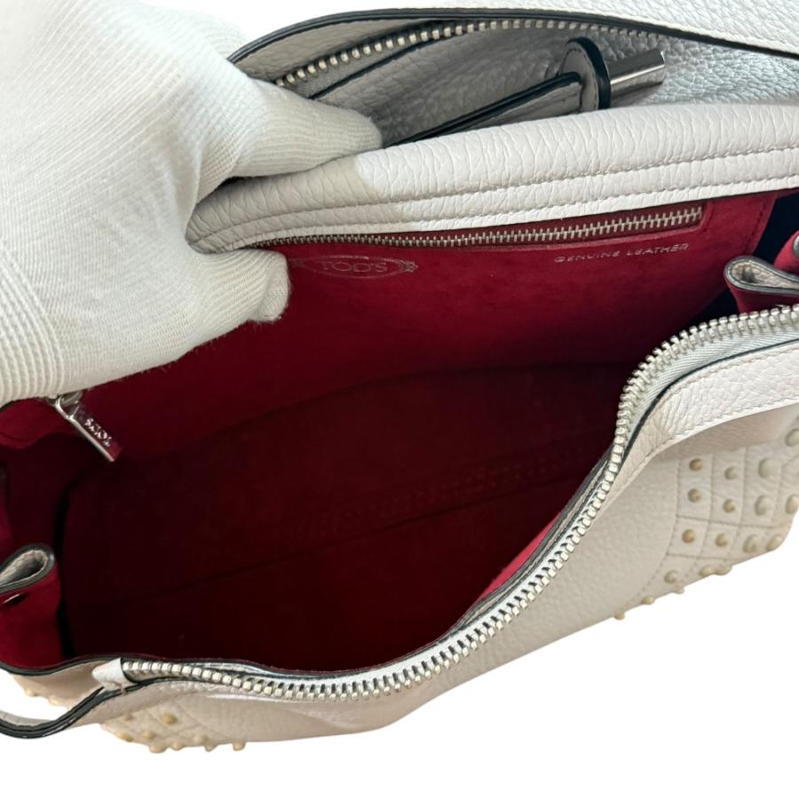 美品 TOD'S トッズ ウェーブ レザー ゴンミーニ 2way ハンドバッグ