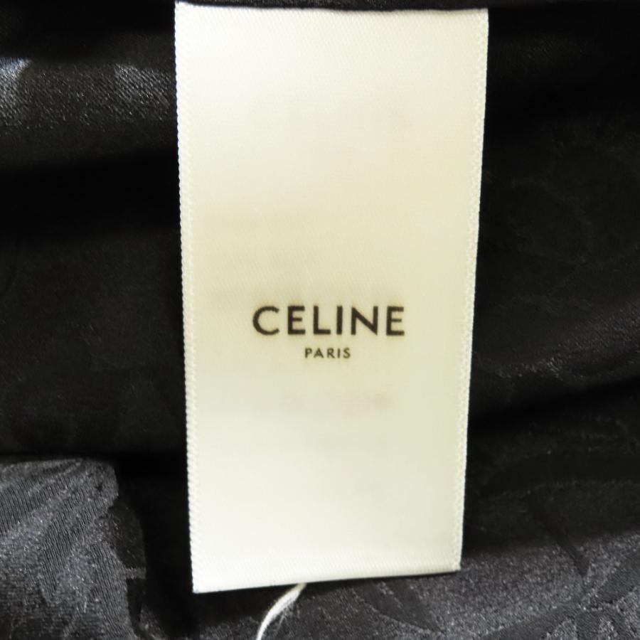 CELINE 新品同様 セリーヌ フラワー シルクジャガード