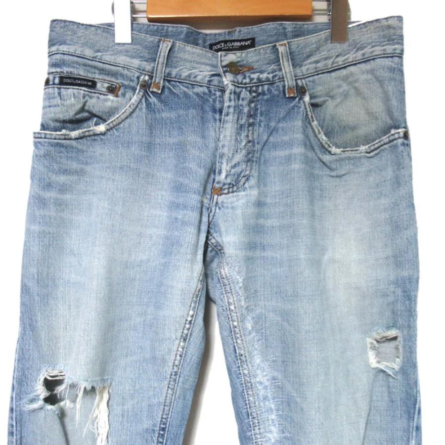 DOLCE&GABBANA（ドルチェ & ガッバーナ） デストロイ加工 デニムパンツ