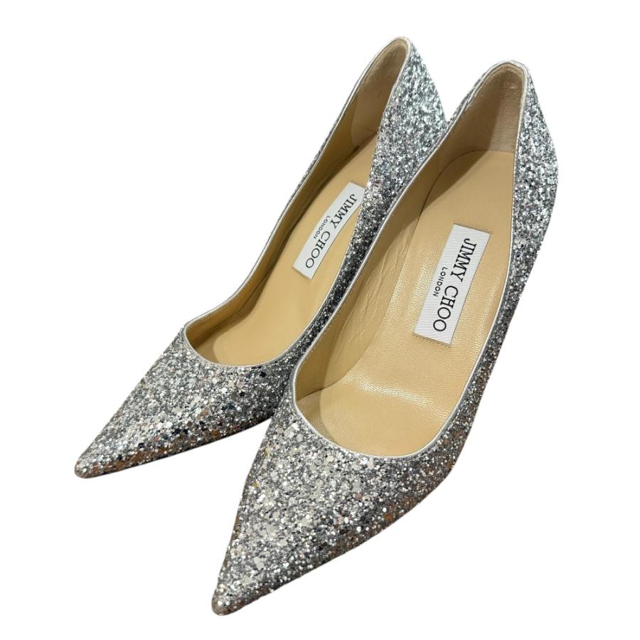 ！！専用！！美品ジミーチュウグリッターポインテッドトゥパンプス36.5 パンプス JIMMY CHOO（ジミーチュウ） 美品 ポインテッドトゥ グリッター