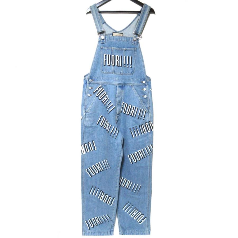 GUCCI（グッチ） 美品 23AW GUCCI FUORI プリント デニム サロペット