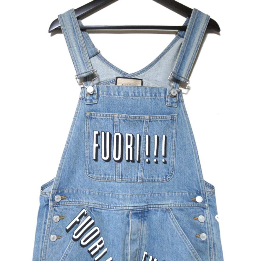GUCCI（グッチ） 美品 23AW GUCCI FUORI プリント デニム サロペット