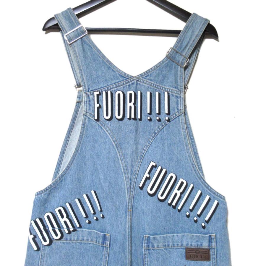 GUCCI（グッチ） 美品 23AW GUCCI FUORI プリント デニム サロペット