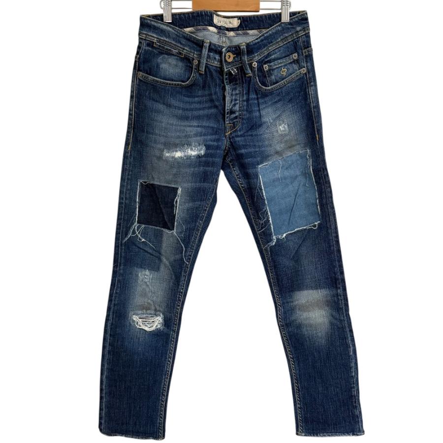 美品 SIVIGLIA シヴィリア ストレッチ パッチワーク デニムパンツ 