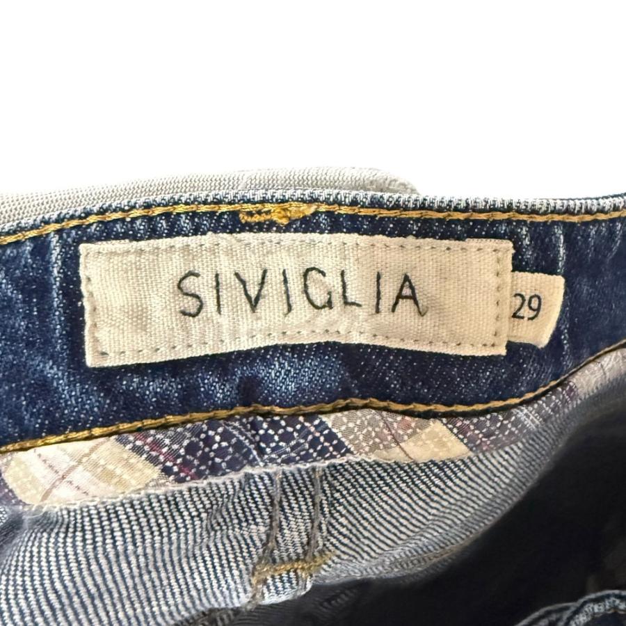 美品 SIVIGLIA シヴィリア ストレッチ パッチワーク デニムパンツ 