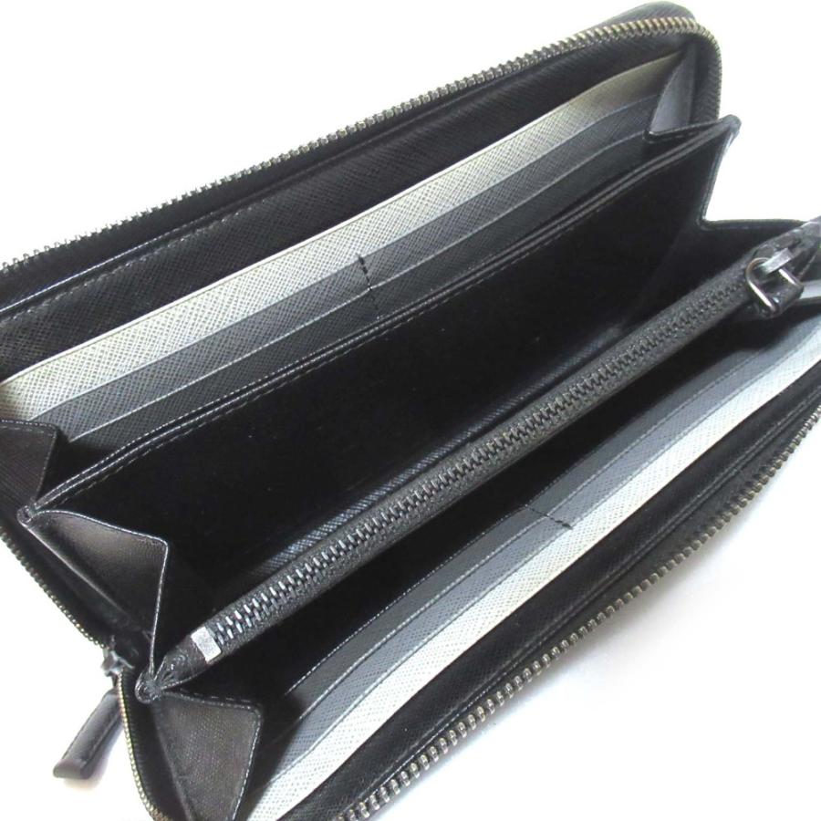 ＰＲＡＤＡ　プラダ　サフィアーノ　二つ折り財布　ブラック革 　　ｐ PRADA（プラダ） 二つ折り財布 サフィアーノ ミニ財布 レディース