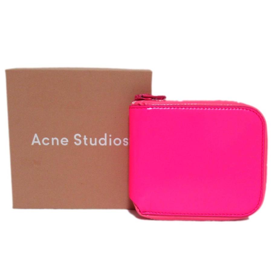 美品 Acne Studios アクネストゥディオズ ラウンドファスナー コンパクトウォレット 財布 札入れ カード入れ ピンク レディース 古着 中古 USED Acne Studios（アクネ ストゥディオズ） 美品 ラウンドファスナー