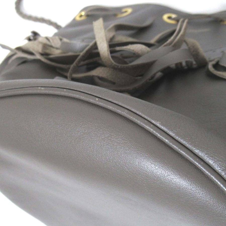 美品 J&amp;M DAVIDSON ジェイアンドエムデヴィッドソン カーニバル フリンジ バケット ショルダーバッグ グレー レディース 古着 中古 USED J&M Davidson（J＆Mデヴィッドソン） ジェイアンドエムデヴィッドソン