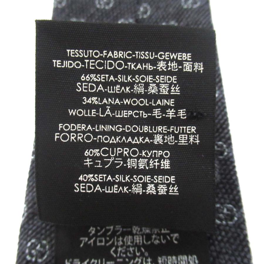 GUCCI（グッチ） 美品 ミケーレ期 GG柄 シルクウール ネクタイ