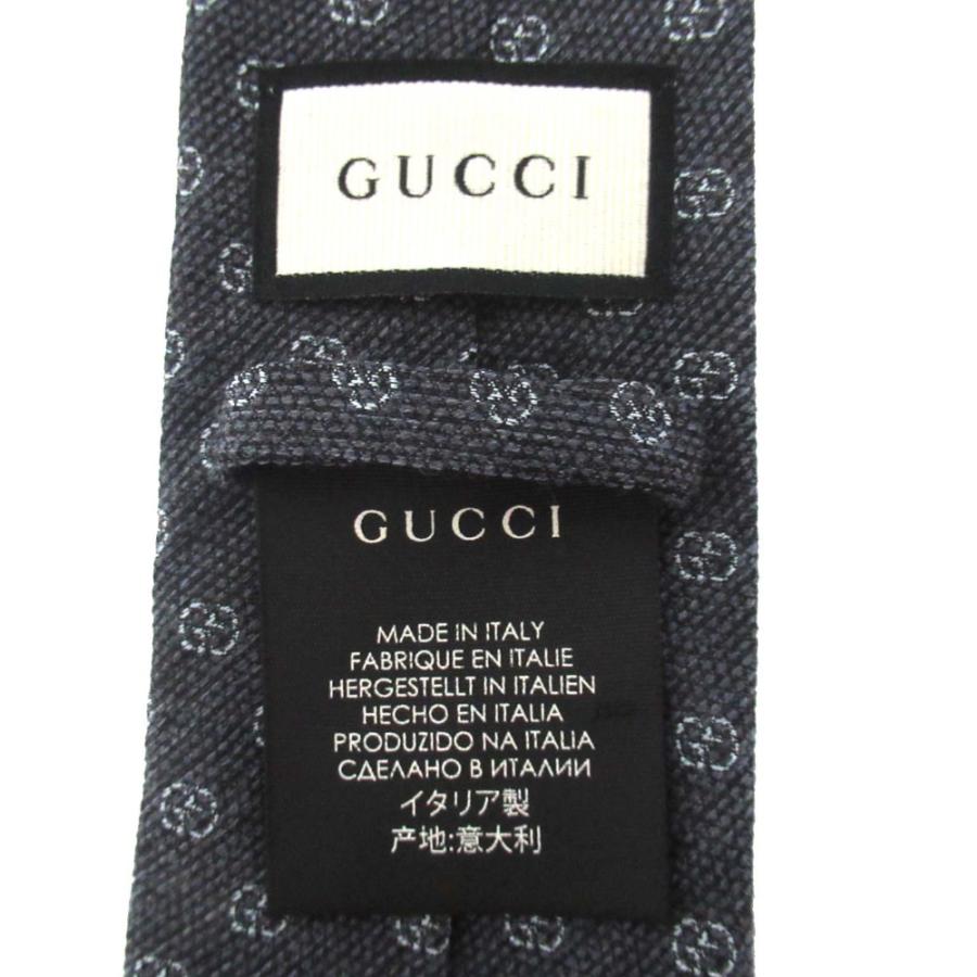 GUCCI（グッチ） 美品 ミケーレ期 GG柄 シルクウール ネクタイ