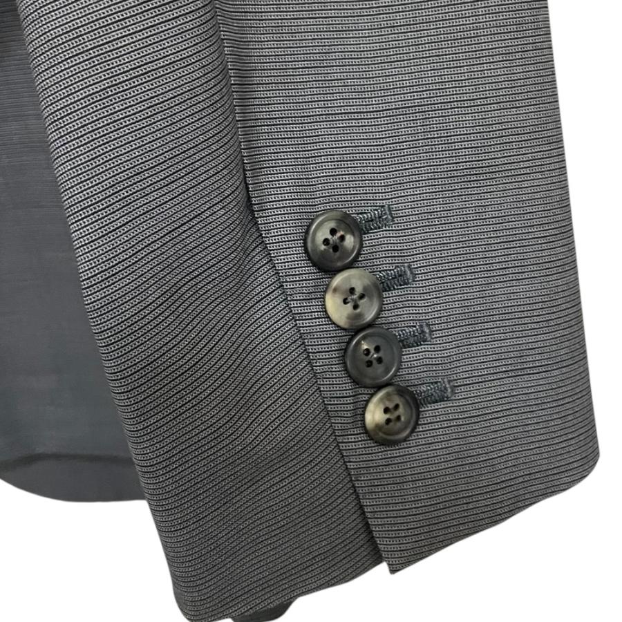 美品　ダンヒル　セットアップスーツ　ダブル　グレー　ロゴボタン　M〜L位 dunhill（ダンヒル） 美品 テーラードジャケット＋スラックスパンツ