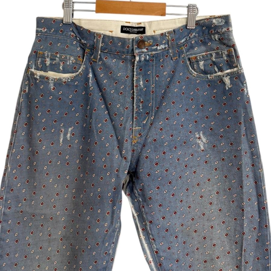 DOLCE&GABBANA（ドルチェ & ガッバーナ） 美品 総柄 クロップド デニム
