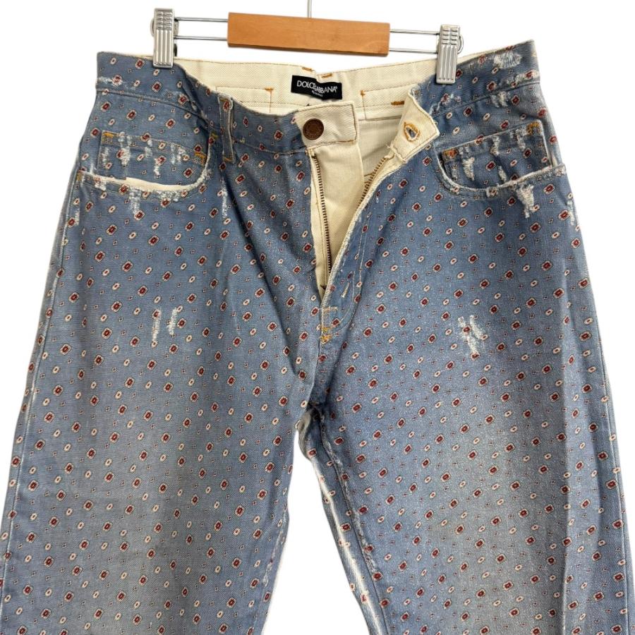 DOLCE&GABBANA（ドルチェ & ガッバーナ） 美品 総柄 クロップド デニム