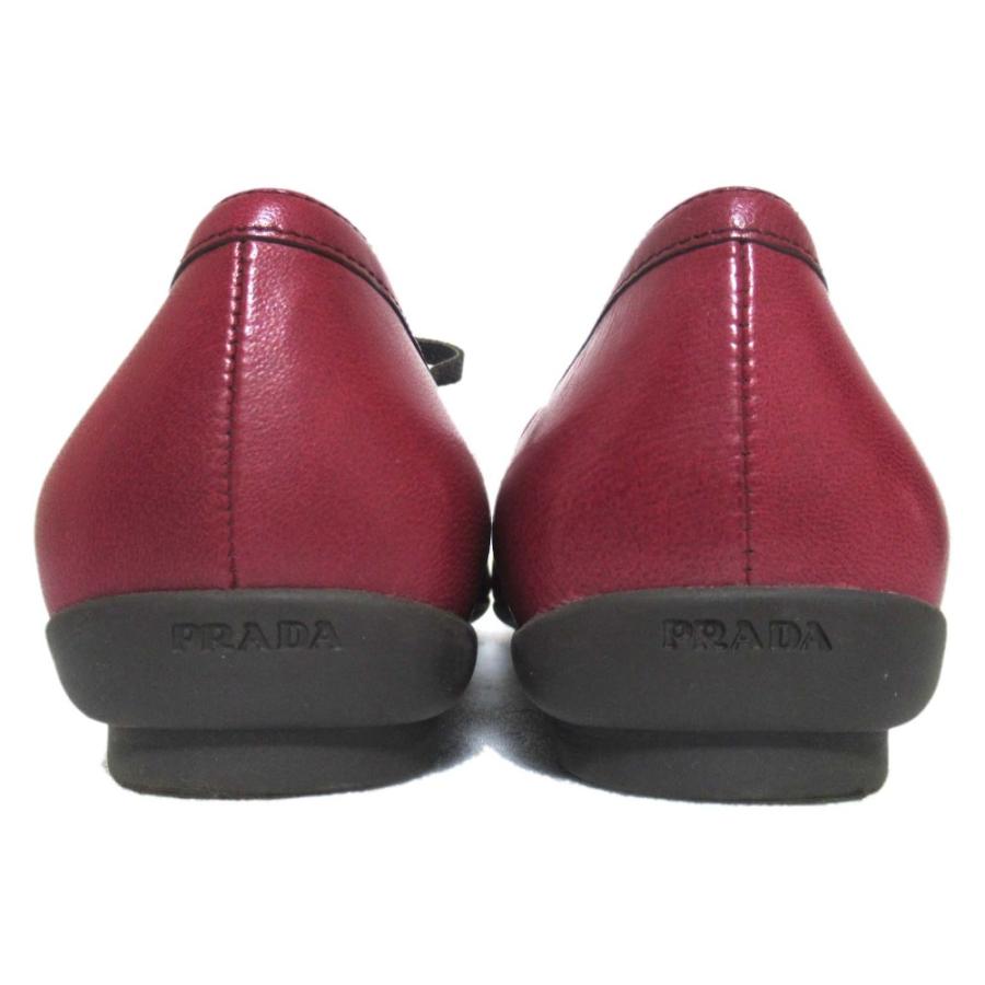 レディース PRADA プラダ フラットシューズ ロゴ 22cm 35