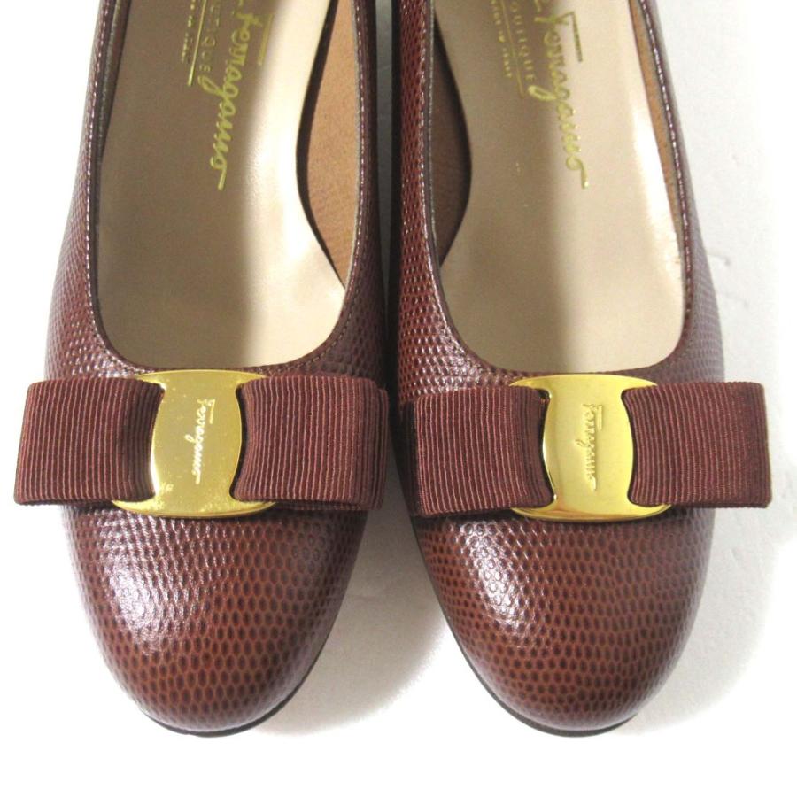 良品 Salvatore Ferragamo サルヴァトーレフェラガモ リザード型押し