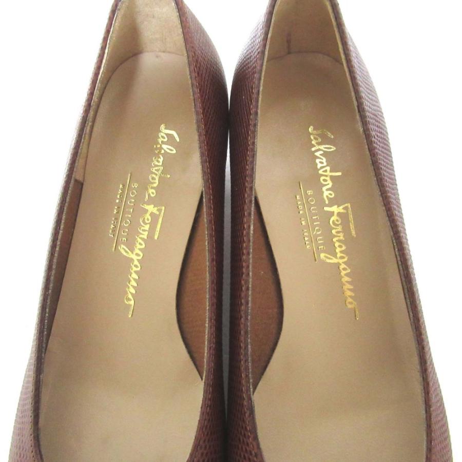 良品 Salvatore Ferragamo サルヴァトーレフェラガモ リザード型押し 