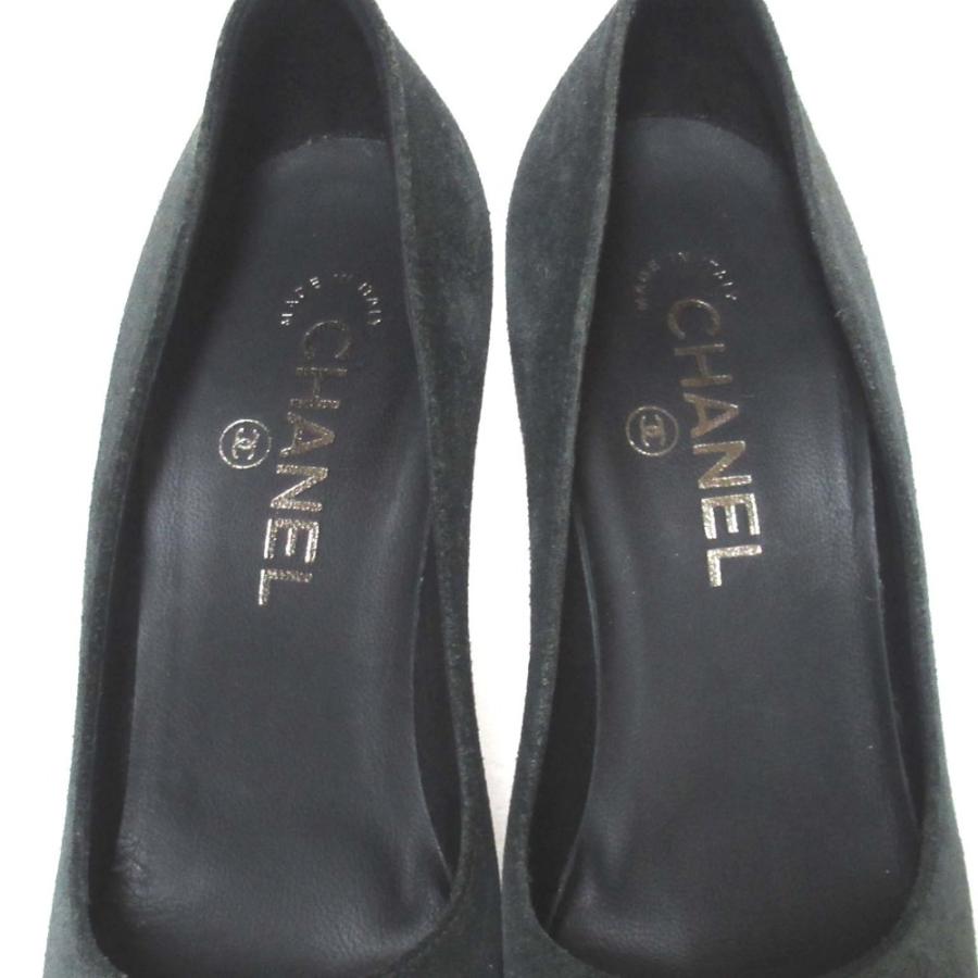 CHANEL（シャネル） 美品 ココマーク スウェード×パテントレザー 
