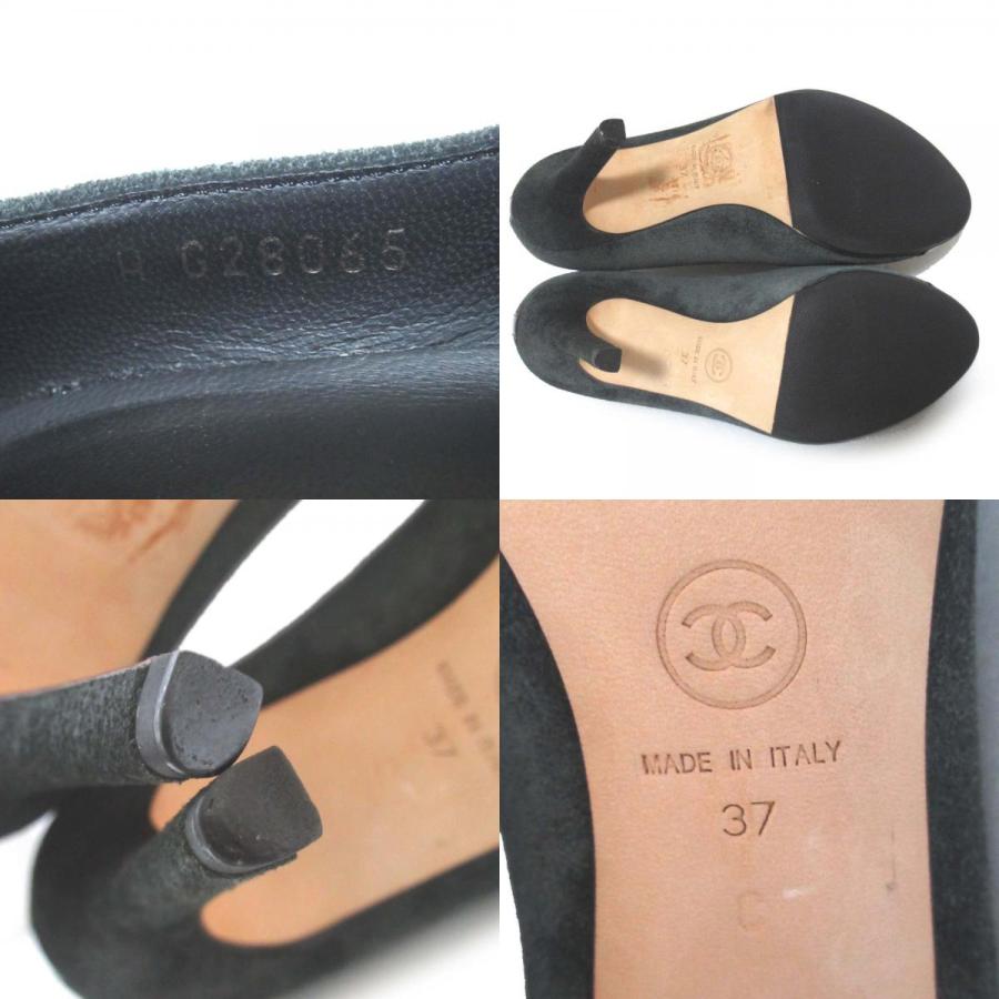 CHANEL（シャネル） 美品 ココマーク スウェード×パテントレザー 
