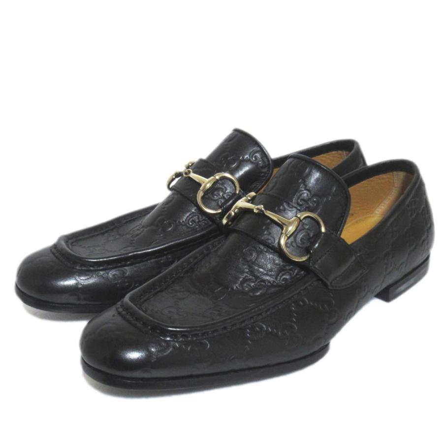 GUCCI（グッチ） 未使用 GGシマ レザー ホースビット ローファー 14722