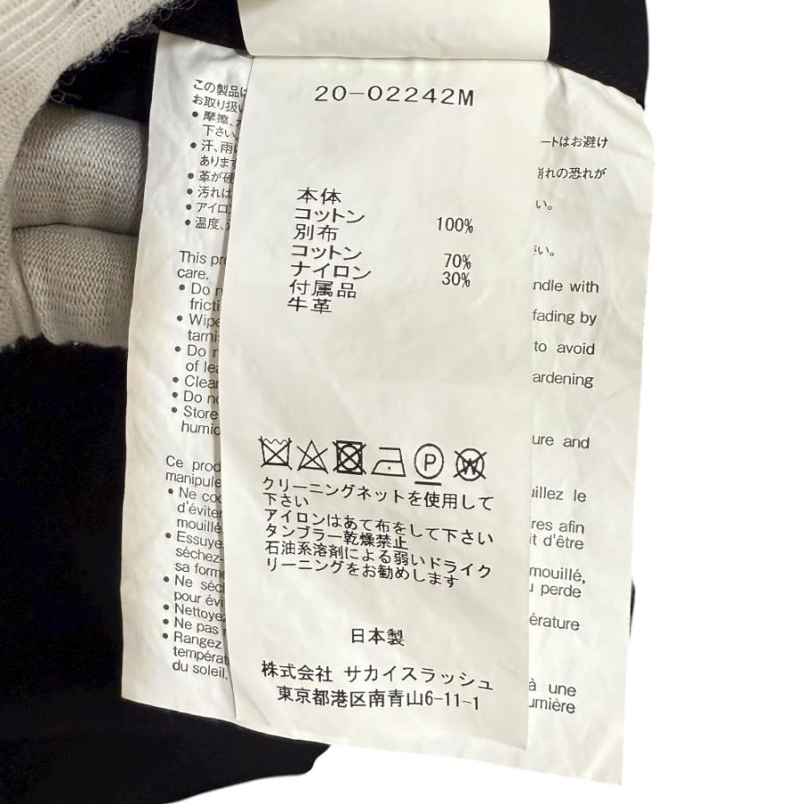 sacai ドッキングシャツ　サイズ表記2 sacai（サカイ） 美品 ドッキングシャツ 20-02242M サイズ3 ブラック