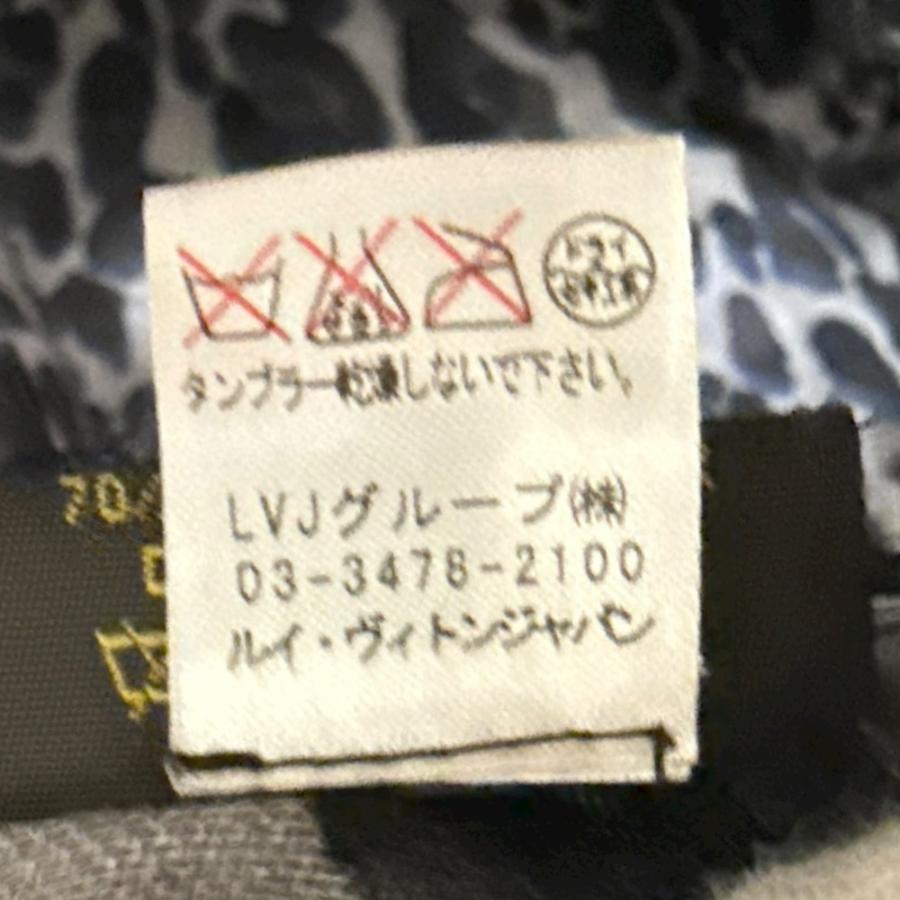 LOUIS VUITTON（ルイ・ヴィトン） 良品 レオパード柄 カシミヤ×シルク