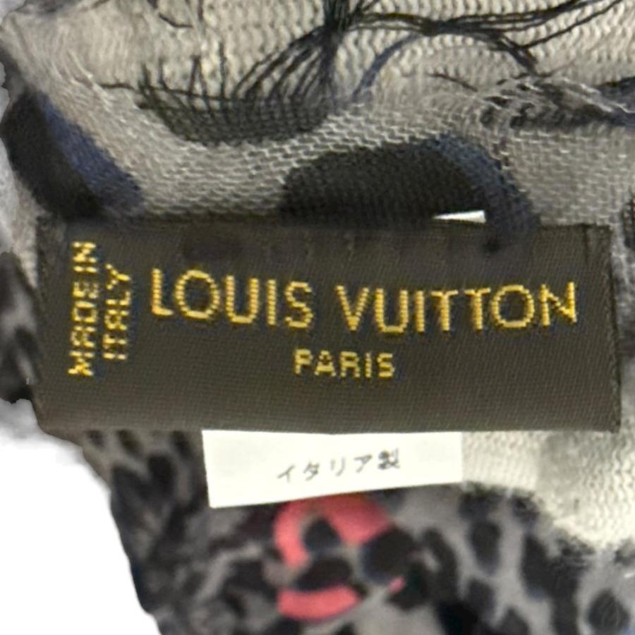 LOUIS VUITTON（ルイ・ヴィトン） 良品 レオパード柄 カシミヤ×シルク