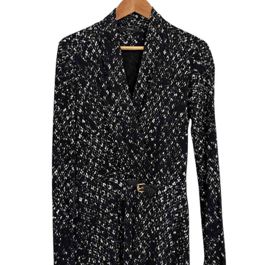 GUCCI（グッチ） 美品 総柄 長袖 カシュクールワンピース サイズ