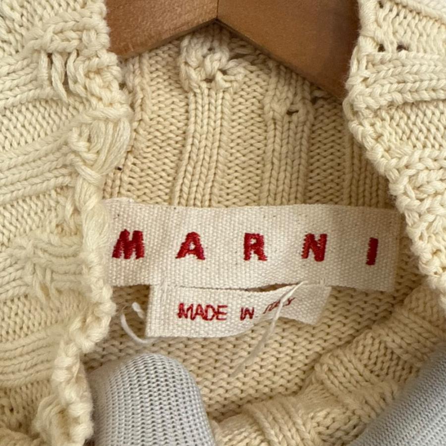 MARNI（マルニ） 美品 22AW MARNI ハイネック ダメージ加工 ニット