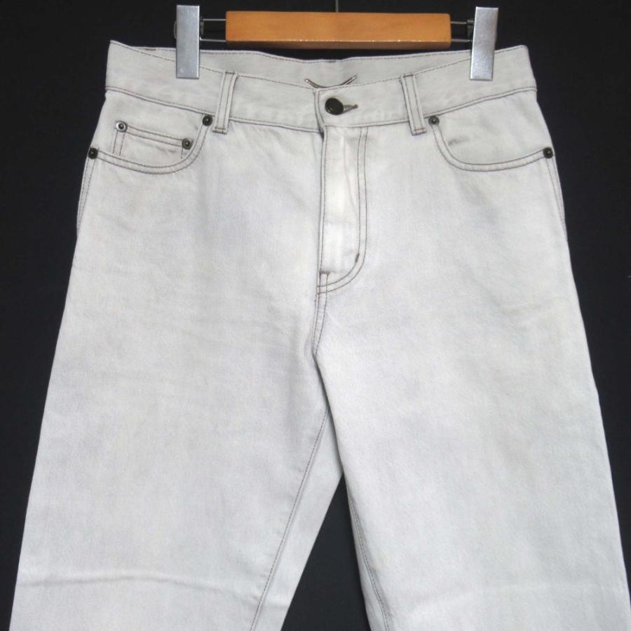 美品 クリーニング済 SAINT LAURENT PARIS サンローランパリ RELAXED STRAIGHT-CUT デニムパンツ 644678 Y01KA W29 ライトグレー メンズ 古着 中古 USED 美品 クリーニング済 SAINT LAURENT PARIS サンローランパリ RELAXED