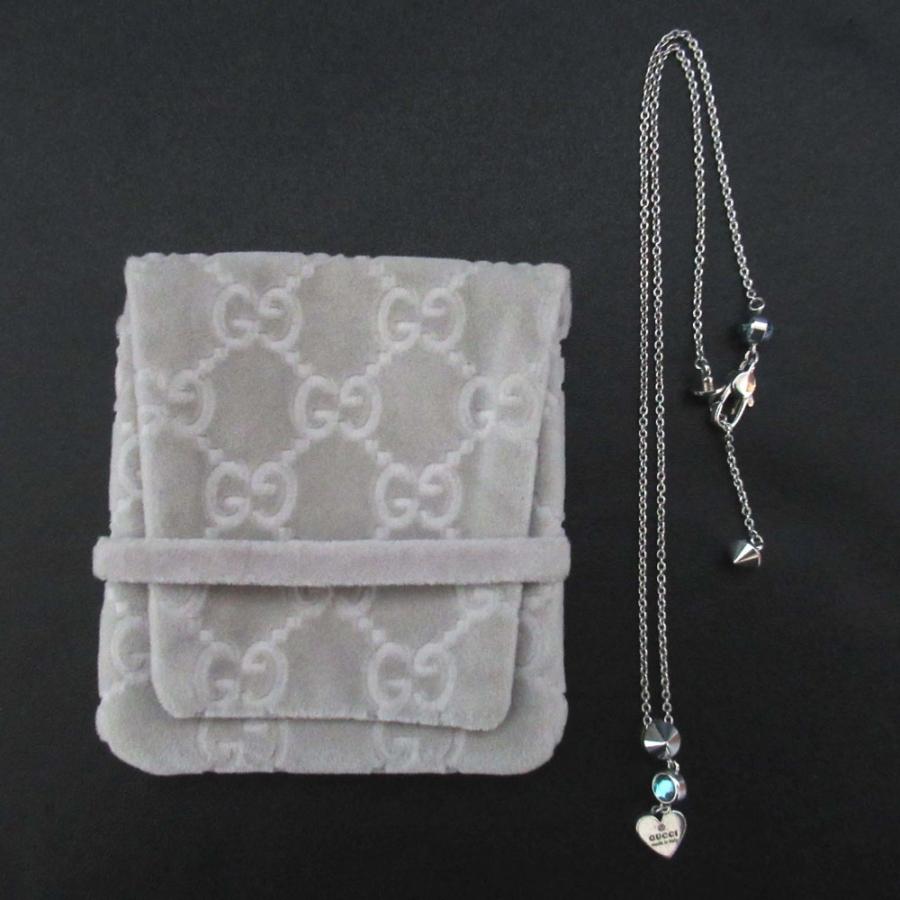GUCCI（グッチ） 美品 ハートモチーフ ブルートパーズ ネックレス